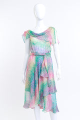 Silk Farm Pastel Paint Splatter Print Dress on mannequin @RECESS LA