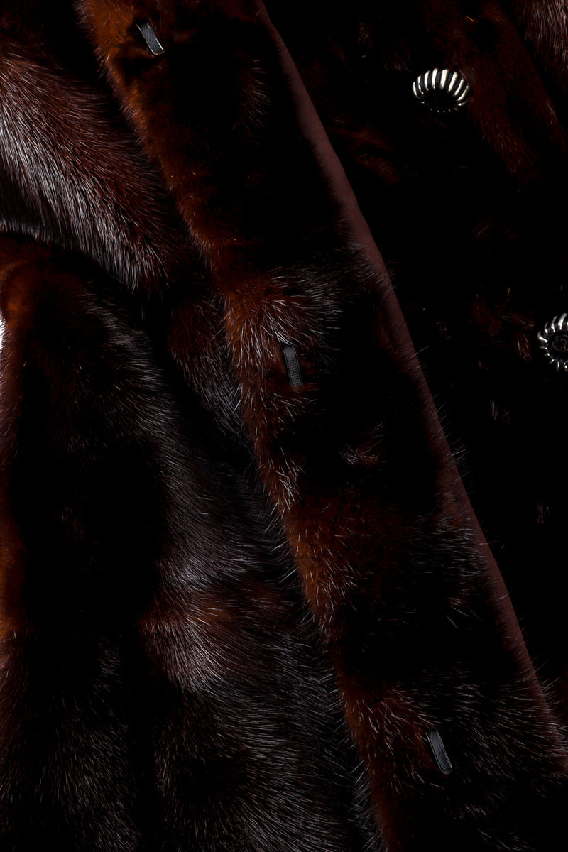 The Royal Fur Co Classique Mink Fur Coat closure @RECESS LA