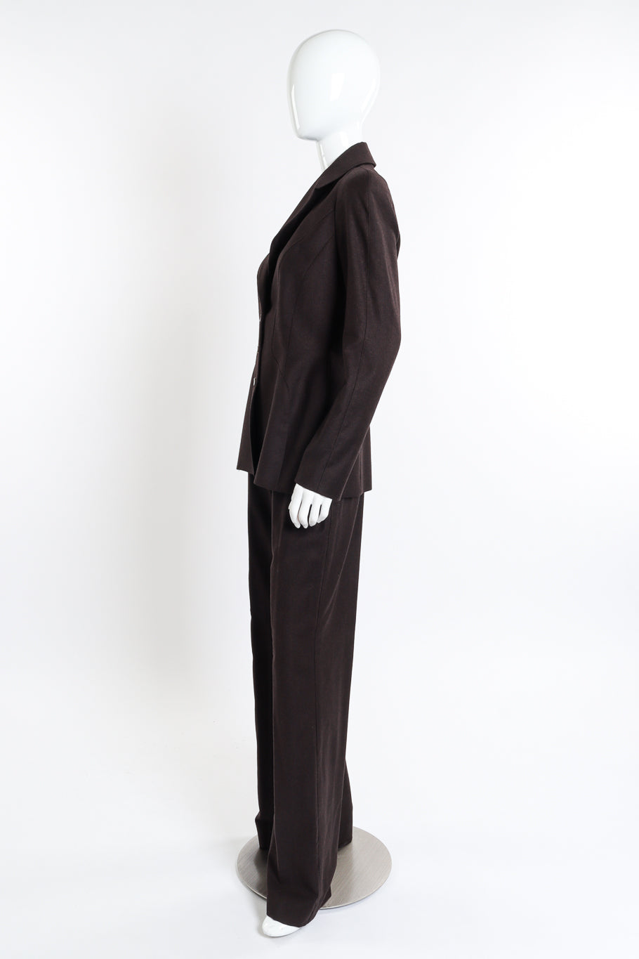 Vintage Thierry Mugler Sculpted Pantsuit side on mannequin @recessla