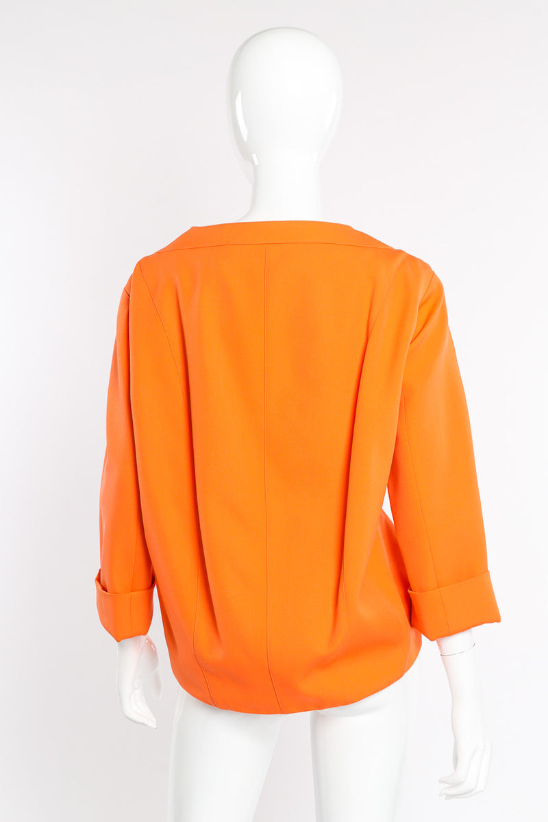 Thierry Mugler Off Shoulder Bubble Jacket back view on mannequin @Recessla