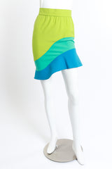 1990 S/S 'Arc En Ciel' Rainbow Jacket & Skirt Suit by Thierry Mugler on mannequin skirt @recessla