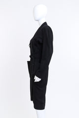 Thierry Mugler Belted Tuxedo Dress side on mannequin @RECESS LA