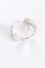 Vintage Tiffany & Co. Sterling Fold Cuff Bracelet top view @recess la