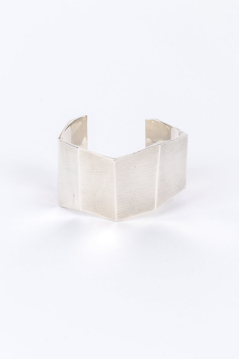 Vintage Tiffany & Co. Sterling Fold Cuff Bracelet front @recess la