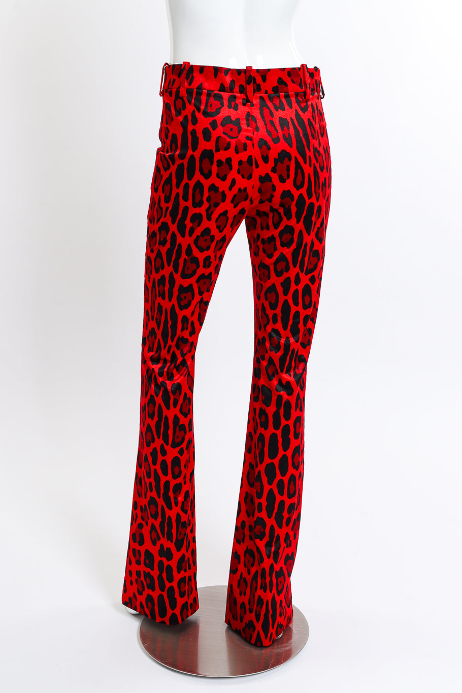 Tom Ford Velvet Animal Print Pant back on mannequin @recess la