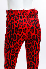 Tom Ford Velvet Animal Print Pant back on mannequin closeup @recess la