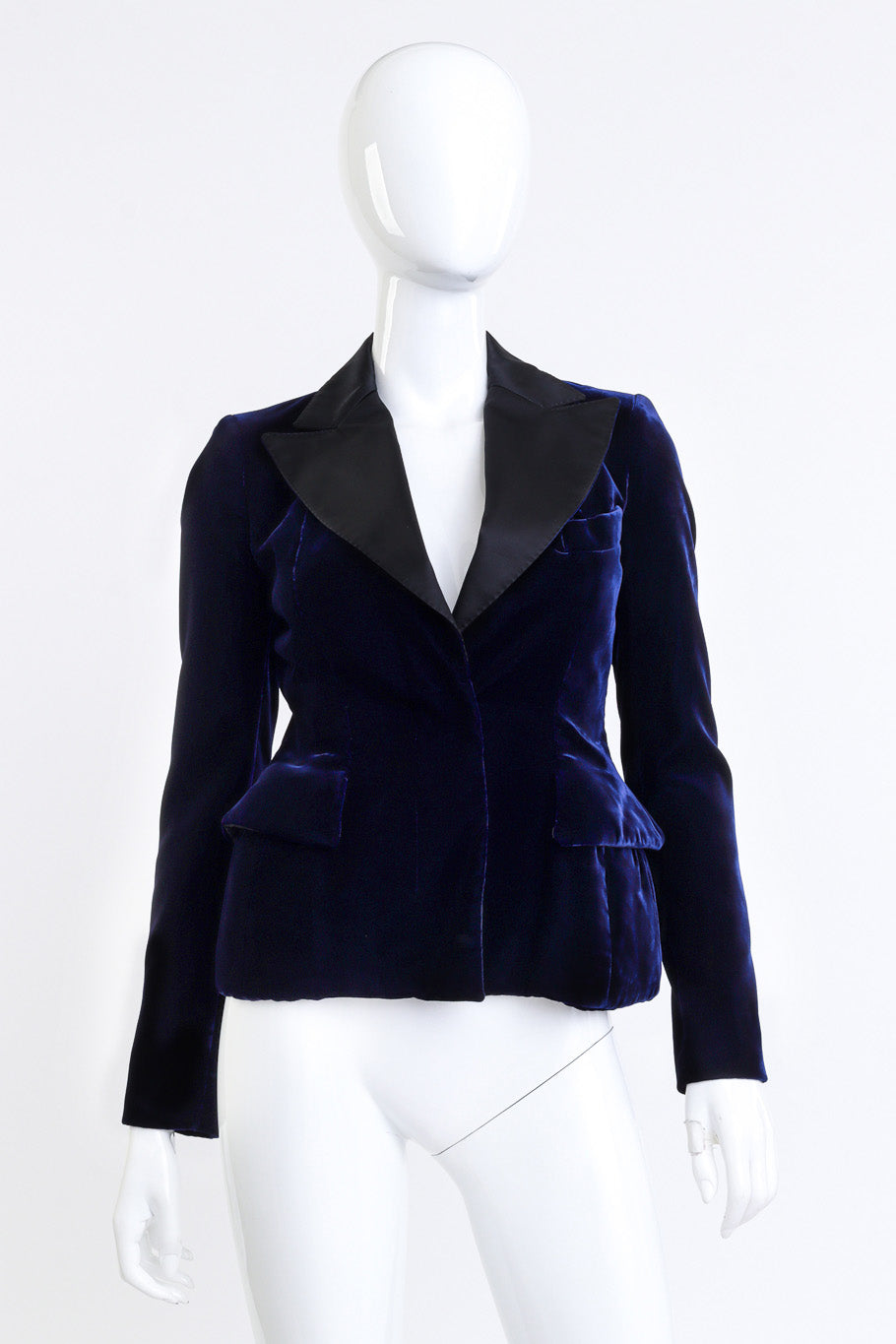 Tom Ford Velvet Tuxedo Jacket front on manenquin @recess la