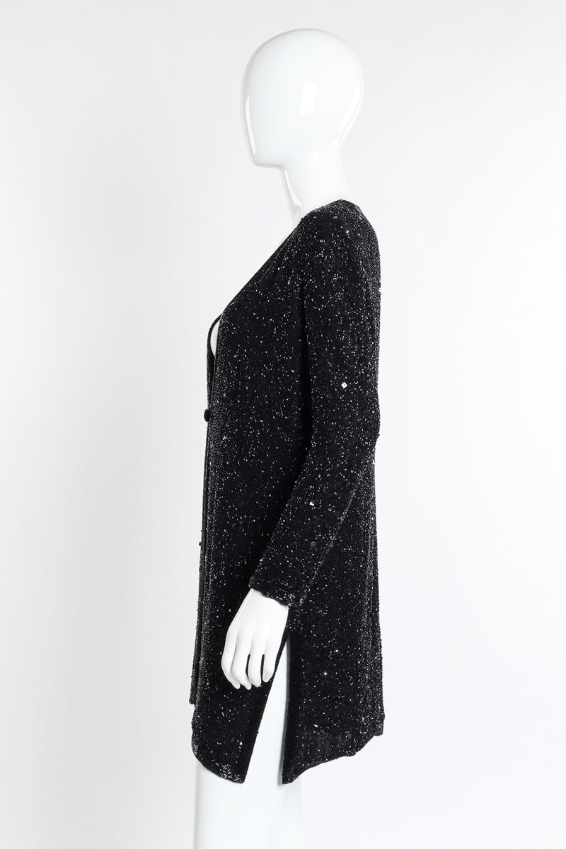 Vintage Tomasz Starzewski Beaded Duster side on mannequin @recessla