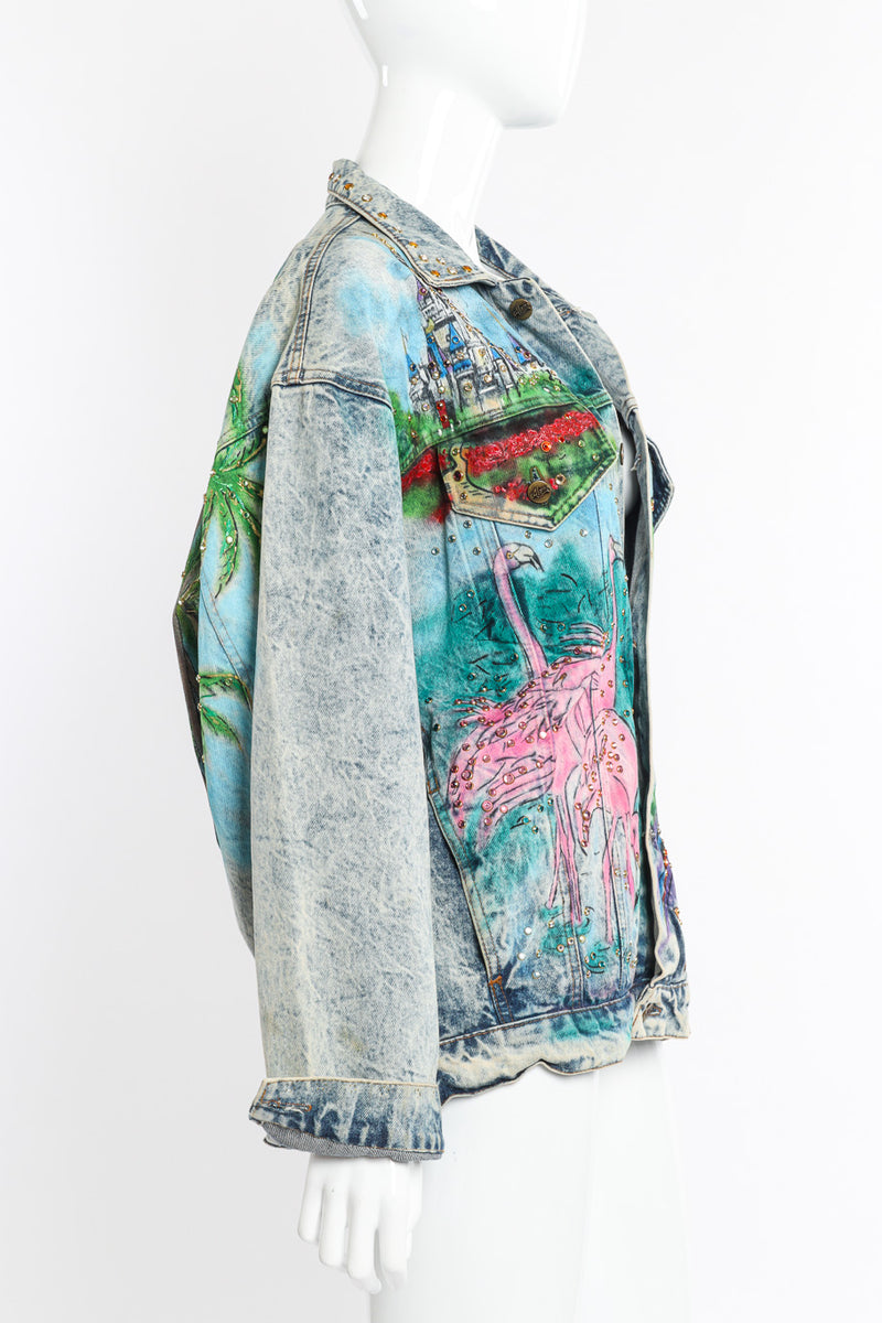 Vintage Tony Alamo Florida Denim Jacket right side view on mannequin @Recessla