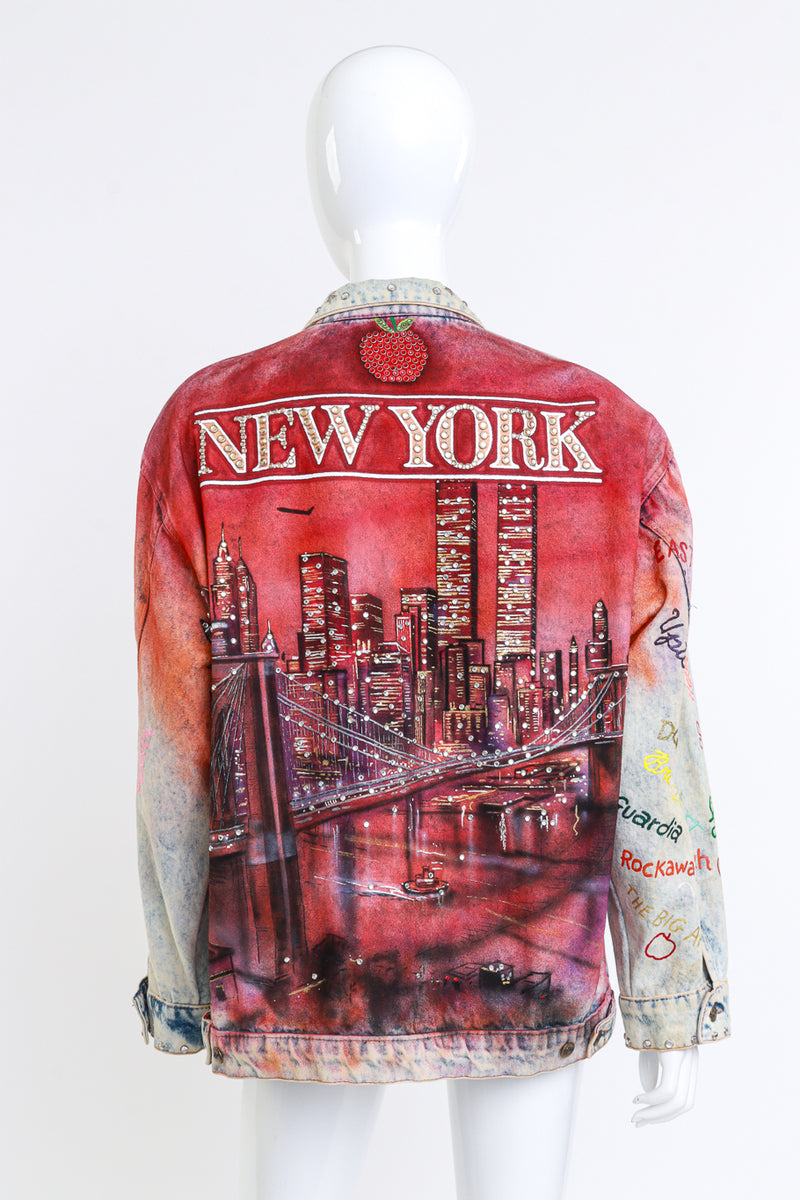 Vintage Tony Alamo New York Skyline Jacket II back on mannequin @recess la