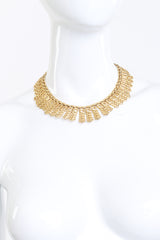 Trifari Geometric Feather Collar Necklace on mannequin @RECESS LA