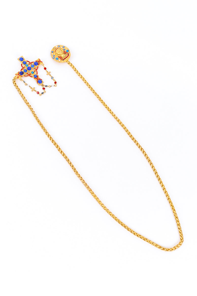 Vintage Ugo Correani Double Pin Chain Brooch front @recess la