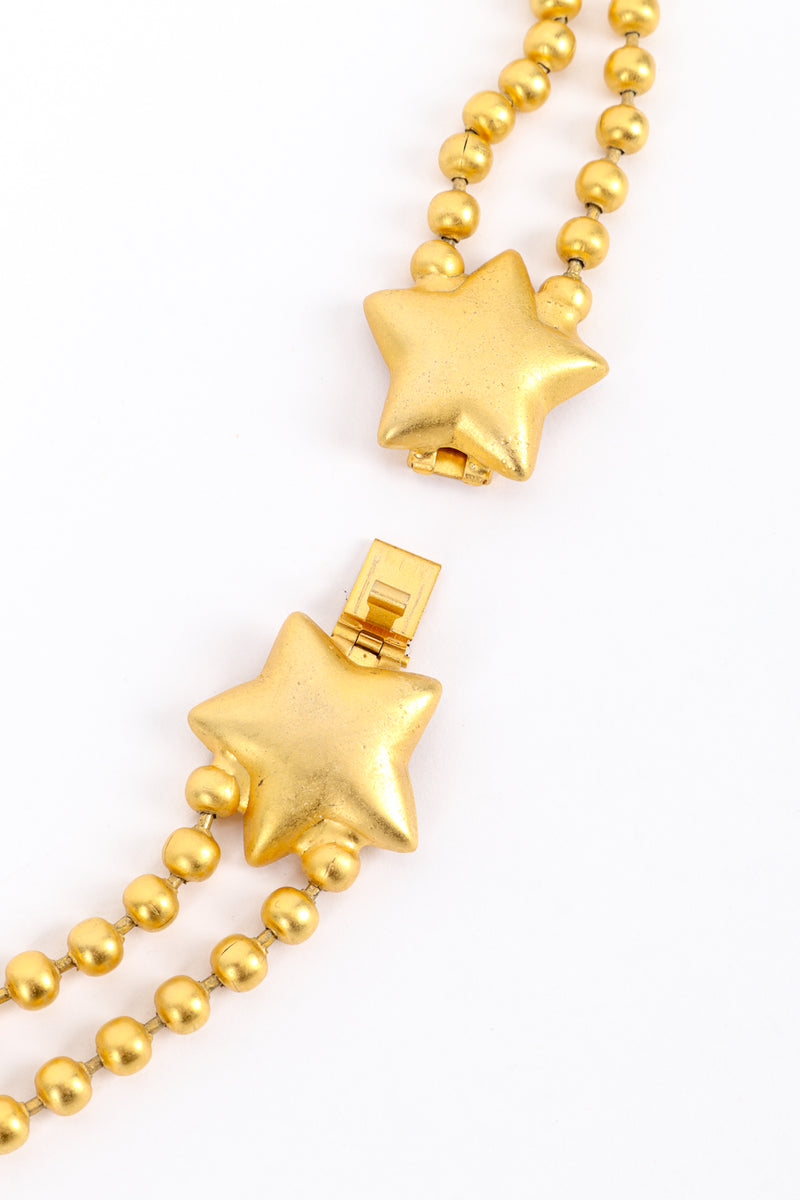 Vintage Ugo Correani Star and Crescent Moon Necklace closure unclasped @recess la