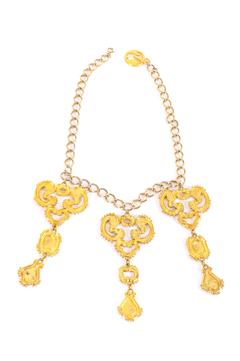 Vintage Emanuel Ungaro 3-strand Garland Necklace backside @Recessla