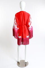 Ungaro Embroidered Floral Fringe Jacket back on mannequin @recess la