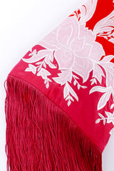 Ungaro Embroidered Floral Fringe Jacket sleeve closeup @recess la