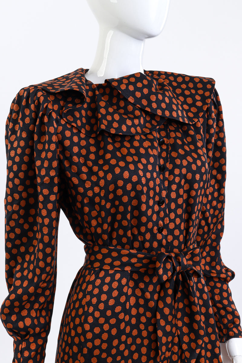 Ungaro Dot Print Ruffle Dress detail @RECESS LA