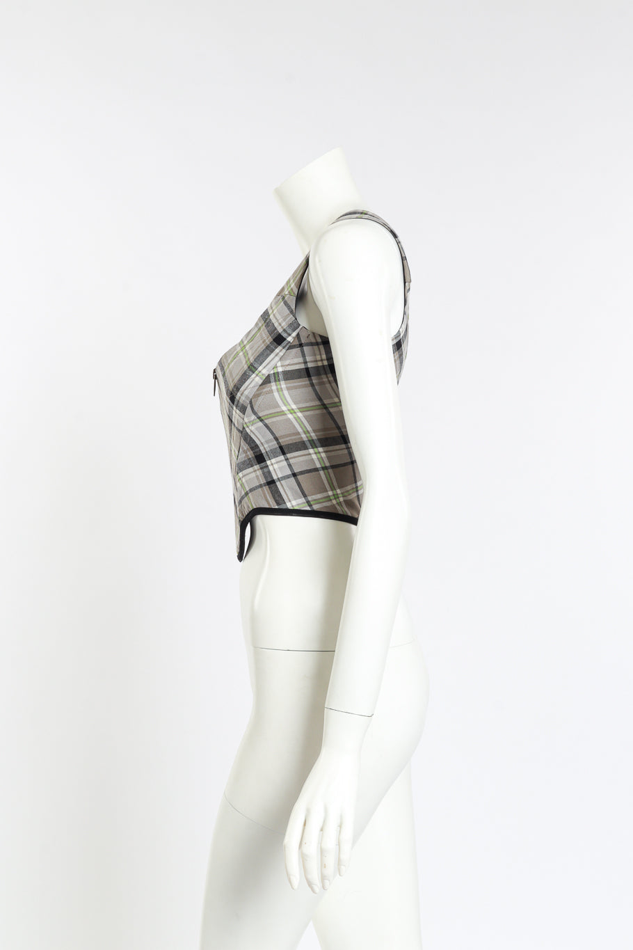 Vivienne Westwood 2021 F/W Plaid Portrait Corset side mannequin @RECESS LA