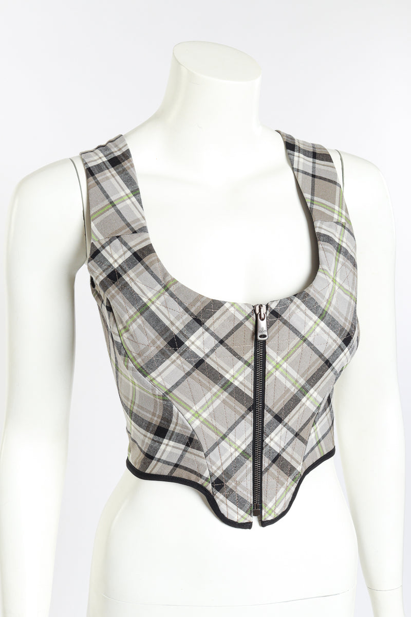 Vivienne Westwood 2021 F/W Plaid Portrait Corset front mannequin @RECESS LA