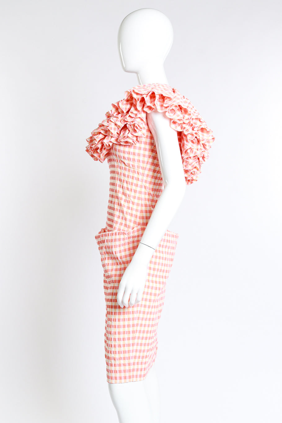 Vivienne Westwood 2011 S/SP Gingham Ruffle Dress side mannequin @RECESS LA