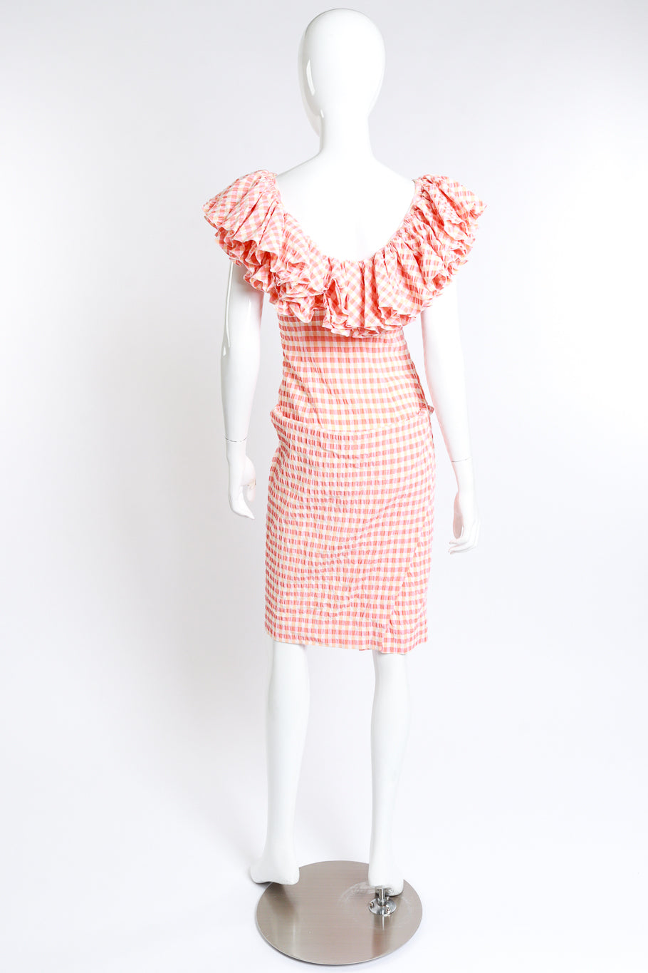 Vivienne Westwood 2011 S/SP Gingham Ruffle Dress back mannequin @RECESS LA