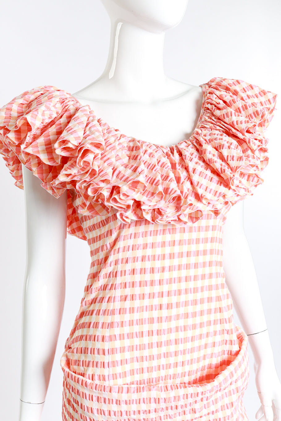 Vivienne Westwood 2011 S/SP Gingham Ruffle Dress detail mannequin @RECESS LA