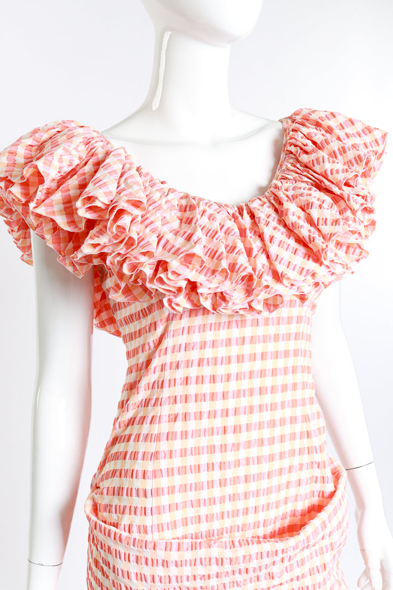 Vivienne Westwood 2011 S/SP Gingham Ruffle Dress detail mannequin @RECESS LA