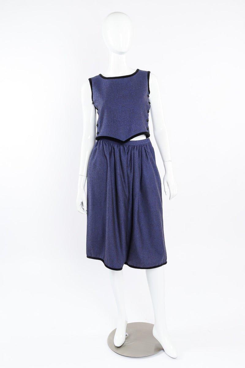 Valentino Boutique cotton denim top and skirt set on mannequin @recessla