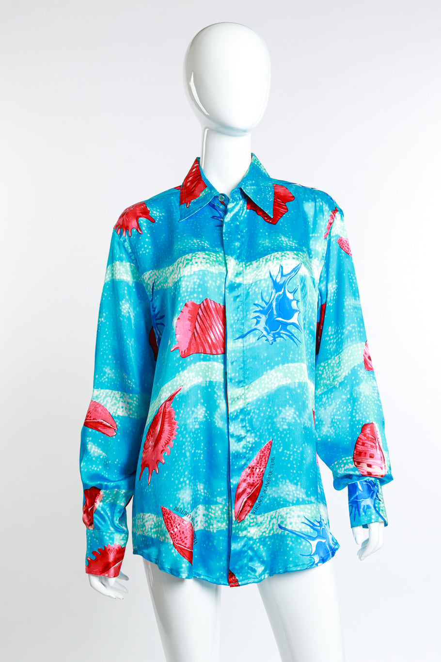 Vintage Versace Marine Print Blouse on mannequin @RECESS LA