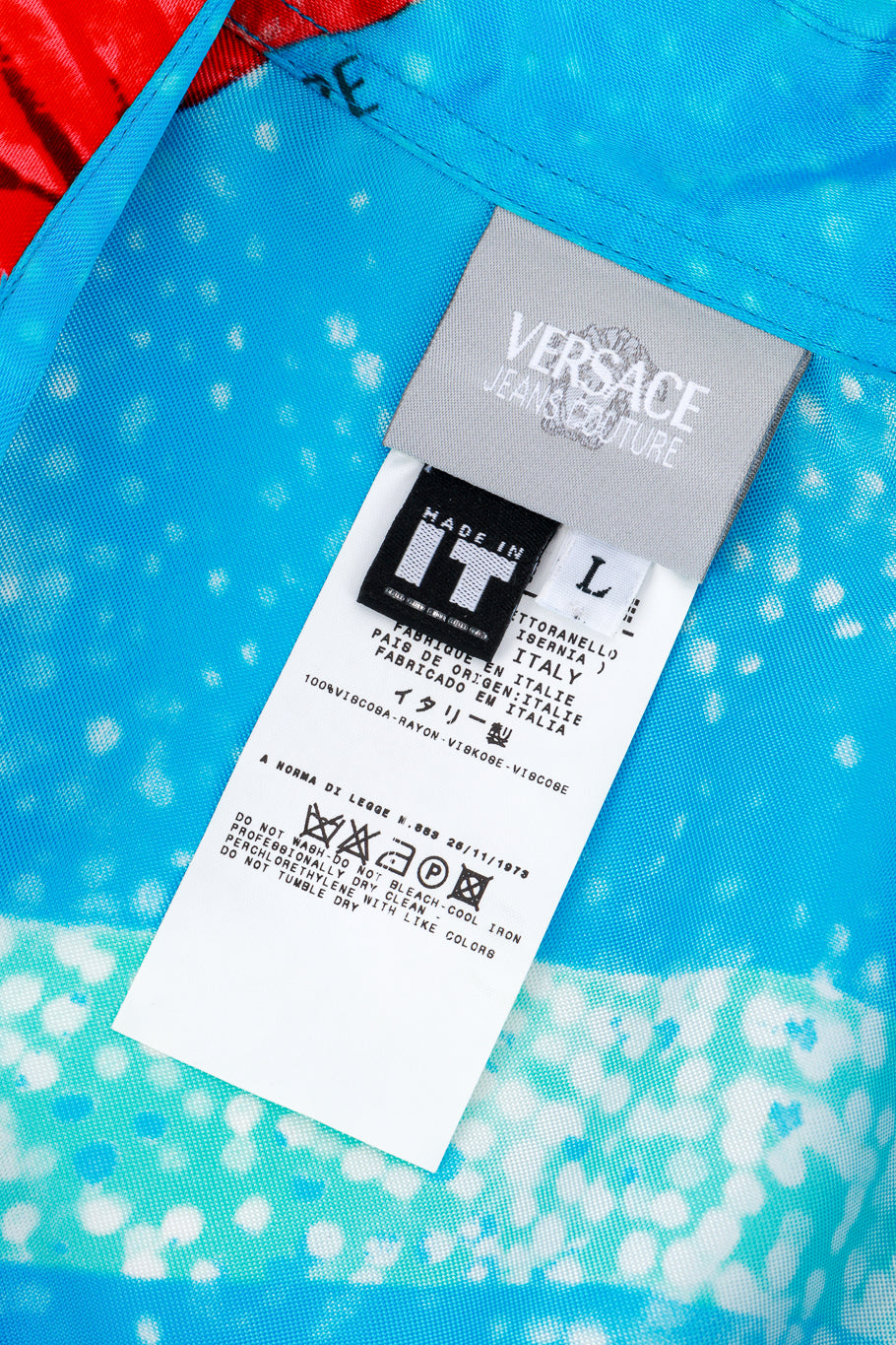 Vintage Versace Marine Print Blouse label detail @RECESS LA