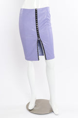 Versace Embossed Leather Pencil Skirt front view on mannequin @Recessla