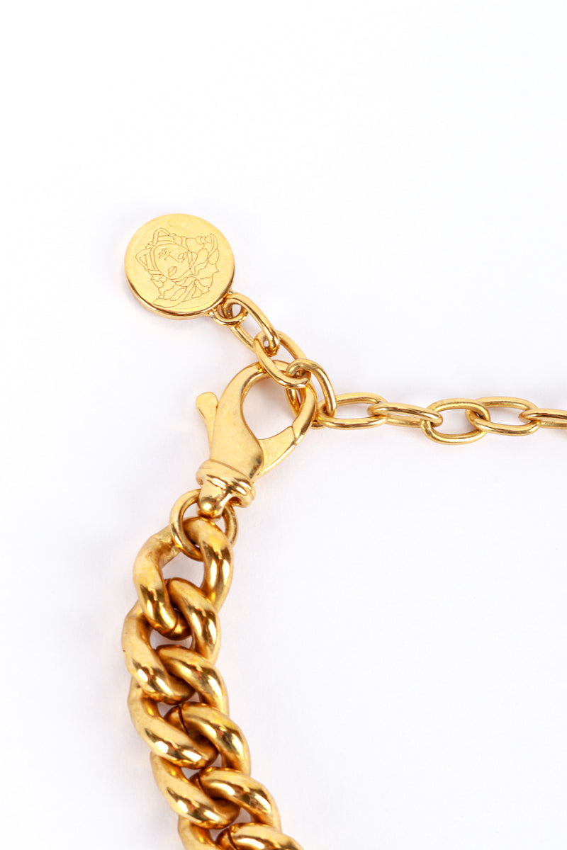 Versace La Medusa Charm Necklace clasp detail @RECESS LA