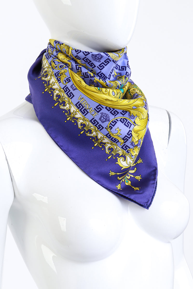 Versace La Medusa Filigree Scarf on mannequin @RECESS LA