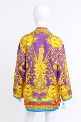 Versace Dark Orchid Barocco Blouse on mannequin @RECESS LA