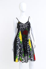 Versace Versus Floral Lace & Geo Shapes Patchwork Mini Dress on mannequin @RECESS LA