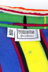 Vintage Versus Versace RYGB Long Sleeve Button Up label closeup @Recessla