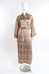 Vintage Valentino Intimo Satin Python Print Robe front on mannequin @recess la