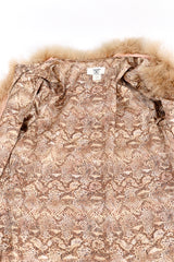 Vintage Valentino Intimo Marabou Fur Duster view of lining @recess la