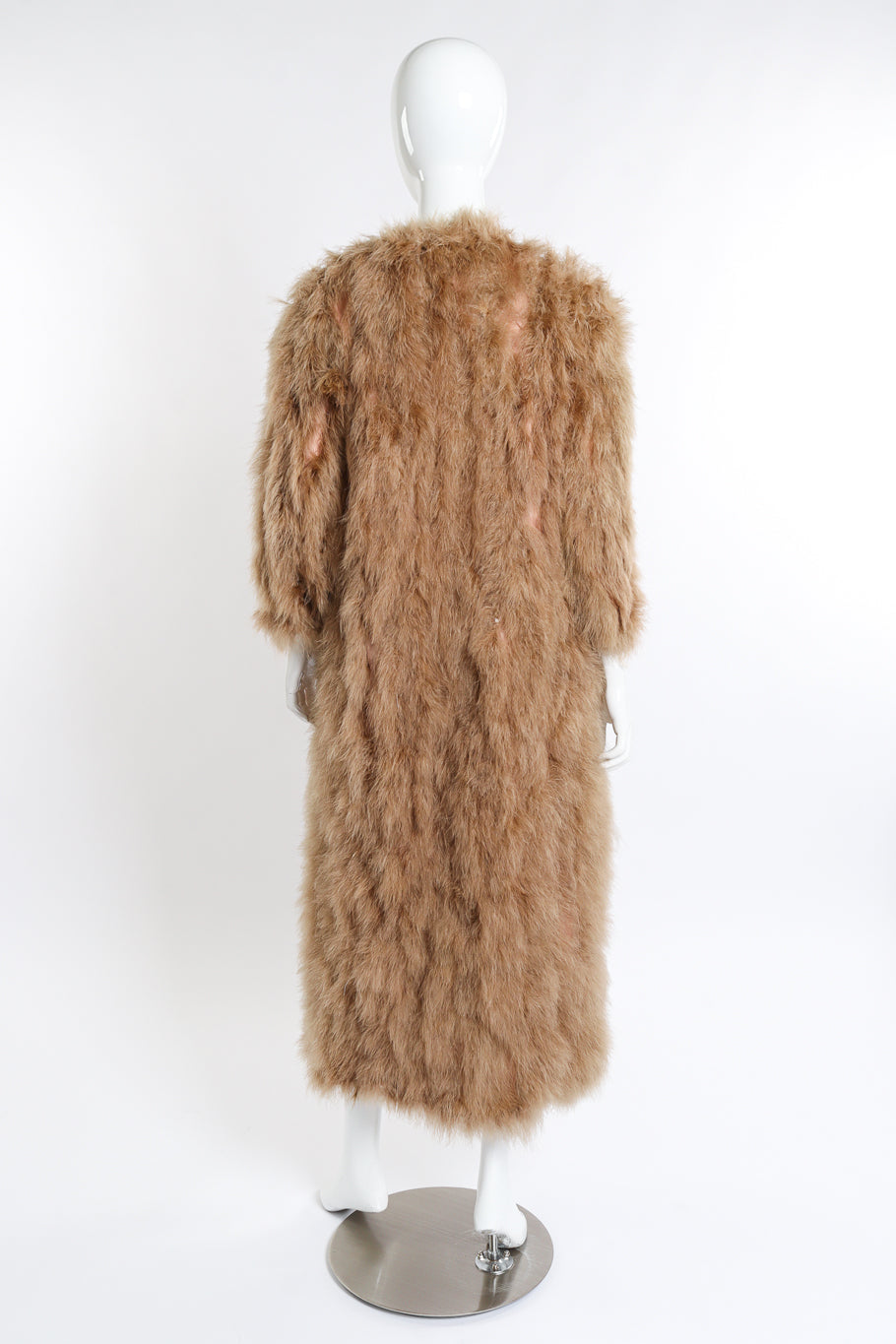 Vintage Valentino Intimo Marabou Fur Duster back on mannequin @recess la