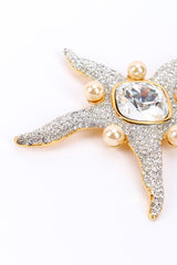 Starfish Rhinestone Brooch by Valentino close @recessla