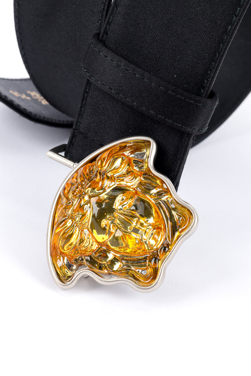 Vintage Gianni Versace Medusa Logo Belt buckle closeup @recessla