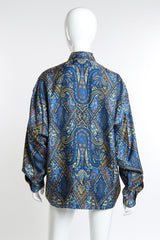 Vintage Versace Classic V2 Paisley Print Blouse back on mannequin @recess la