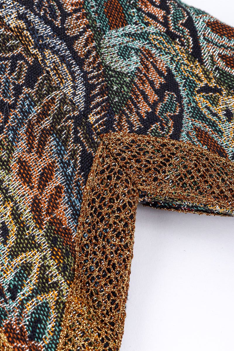 Vintage Victor Costa Paisley Puff Sleeve Jacket hem closeup @recessla