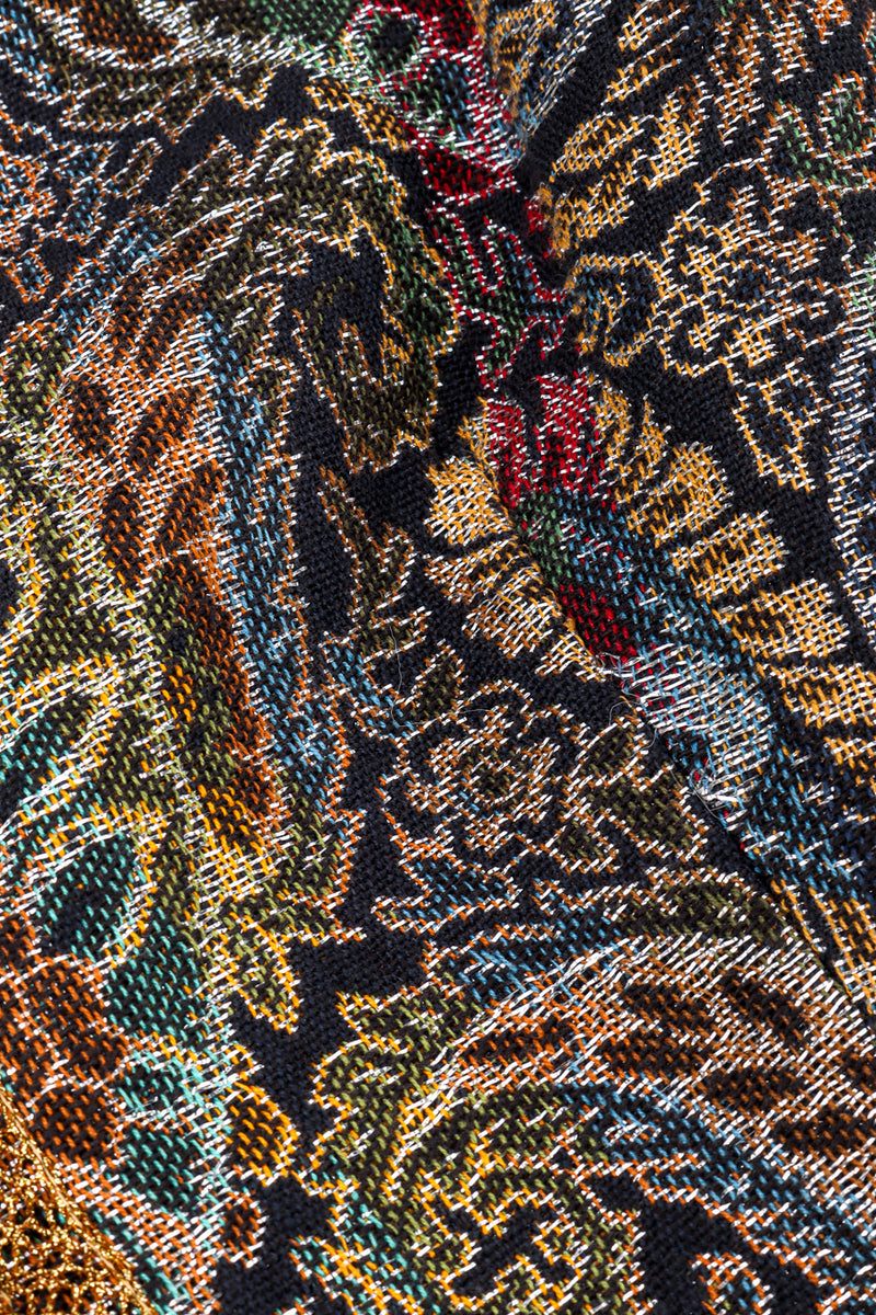 Vintage Victor Costa Paisley Puff Sleeve Jacket fabric closeup @recessla