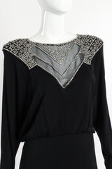 Beaded Blouson Dolman Dress by Victoria Royal on mannequin front close @recessla