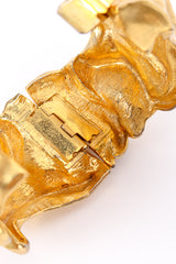 Vintage Organic Sculpted Cuff Bracelet interior hinge closeup @recessla