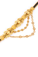 Vintage Lion Face Chain Drop Belt chain drape closeup @recessla