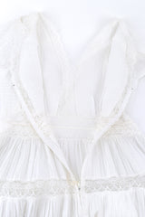 Vintage Porcelain Mexican Pintuck Wedding Dress open @RECESS LA