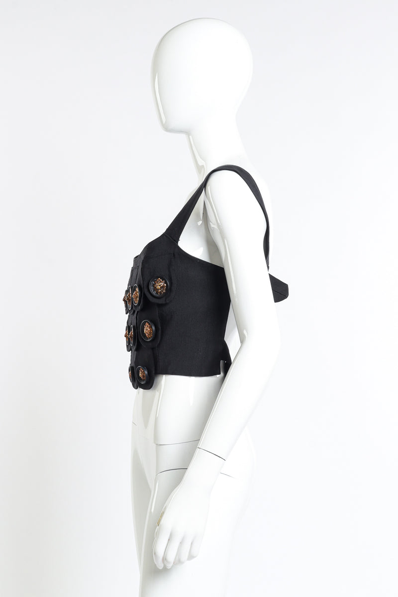 Vintage Lion Lappet Buckle Bustier side on mannequin @RECESS LA