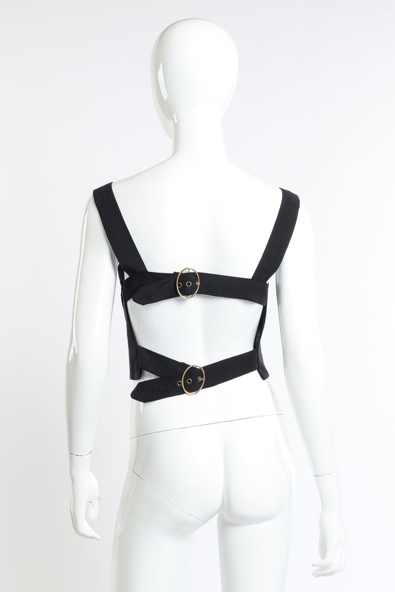 Vintage Lion Lappet Buckle Bustier back on mannequin @RECESS LA